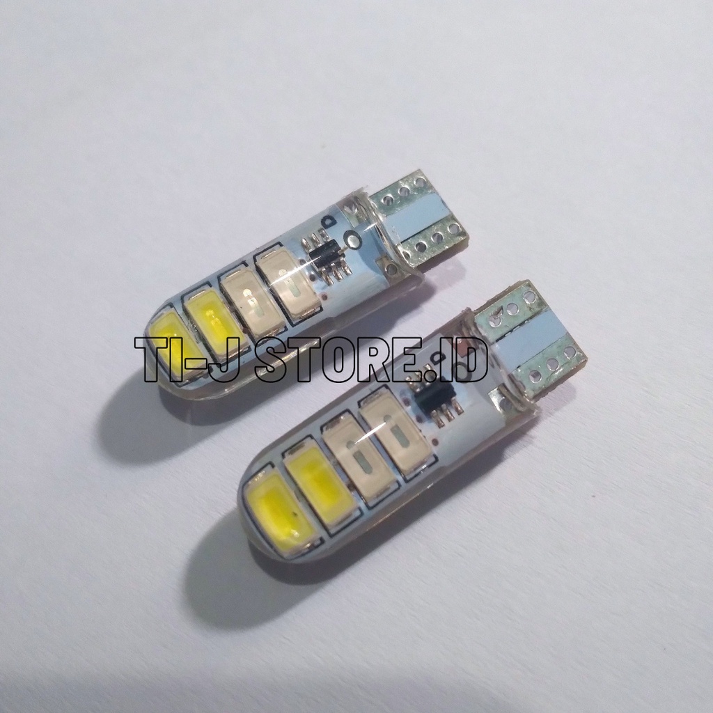 2pcs Lampu Senja Sen Jelly Led Kedip Strobo T10 2 Warna 12 volt