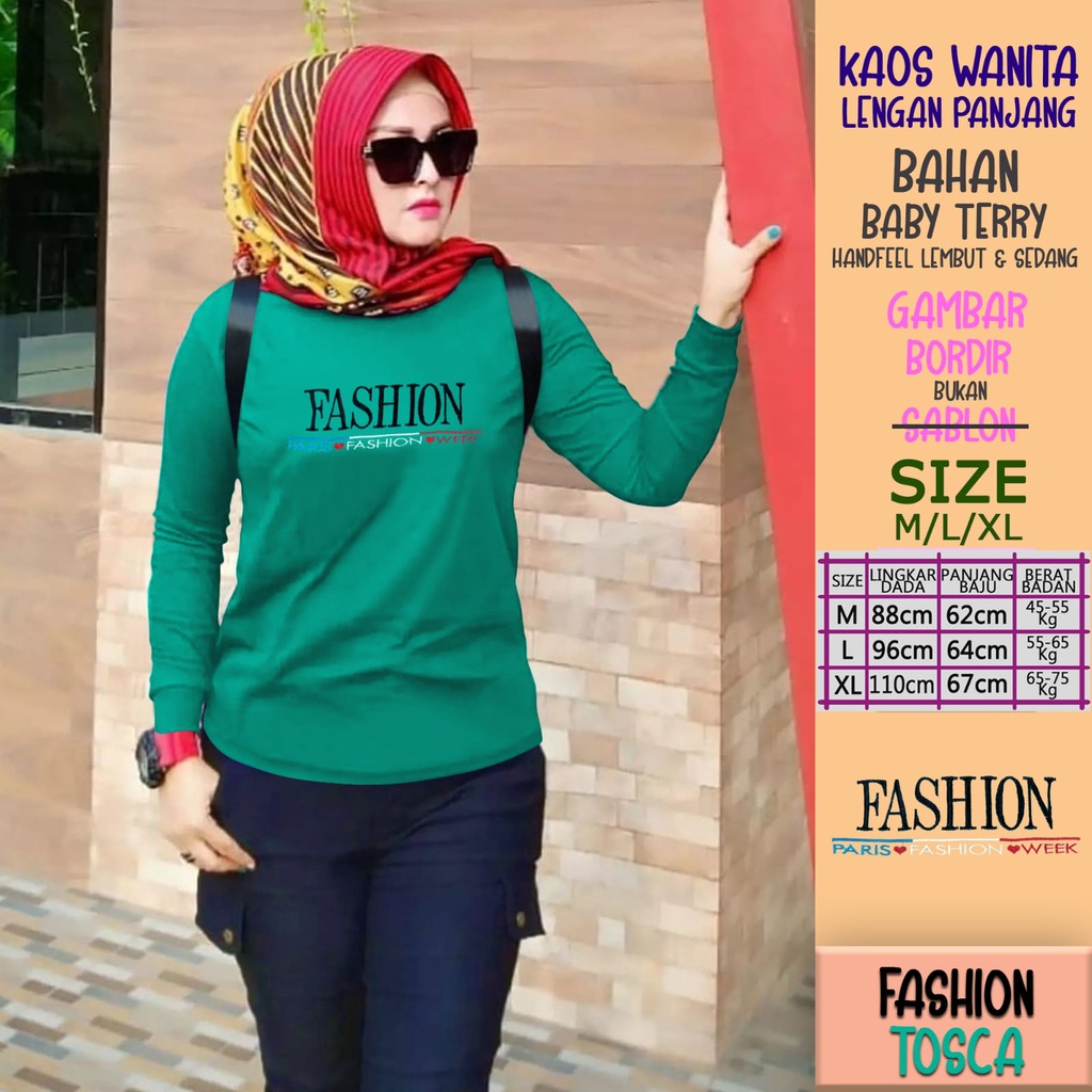 kaos lengan panjang wanita t shirt jaket sweater