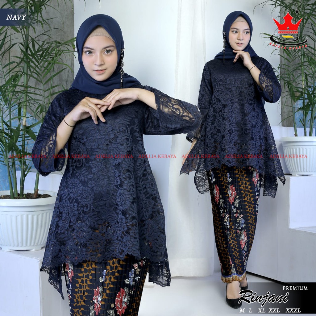 ADE> ORIGINAL BIG SIZE - KEBAYA RINJANI BRUKAT MODERN - KEBAYA BRUKAT JUMBO - BRUKAT KEBAYA JUMBO-1