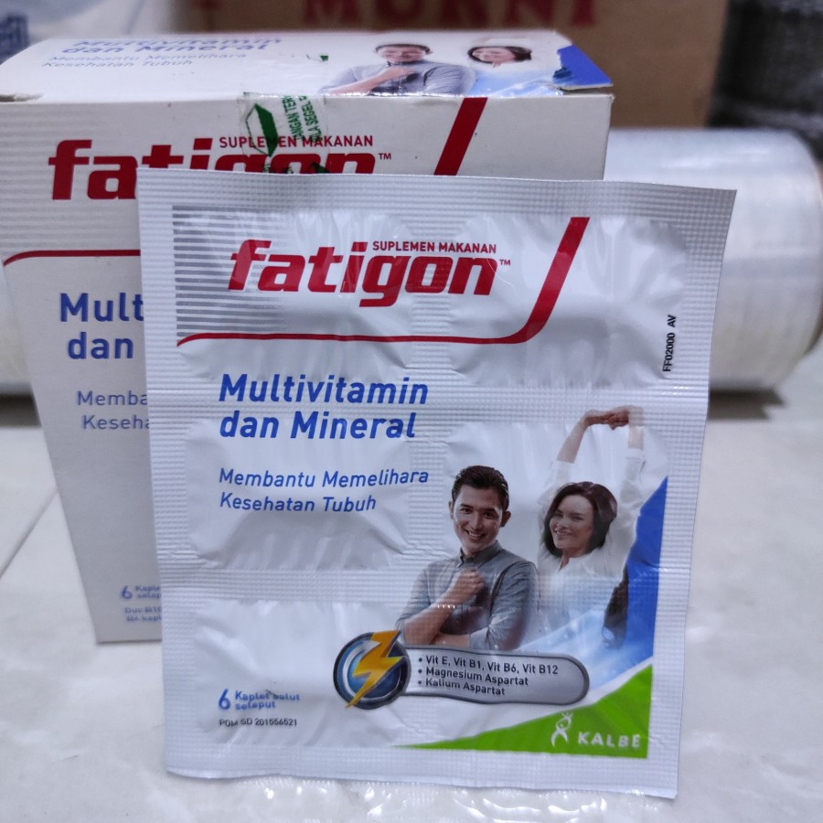 Jual FATIGON MULTIVITAMIN DAN MINERAL ISI 6 TABLET PER BUNGKUS KEMASAN