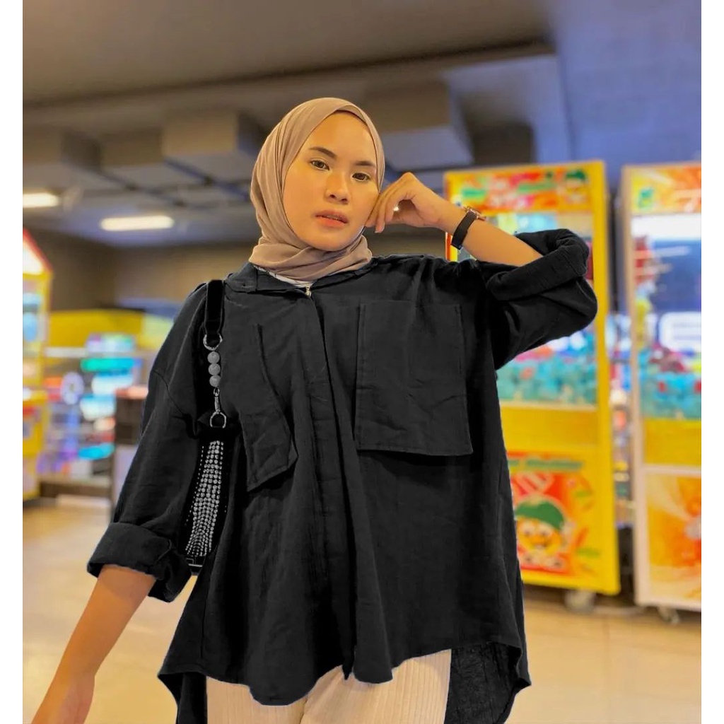 ALICE TOP BLOUSE MC CRINKLE LD 120 CM PB 72 CM KANCING AKTIF / BUSUI Blouse Kekinian OOTD   BAJU ATASAN BLOUSE MODEL SIMPLE DAN ELEGAN BAJU  BLOUSE 2022