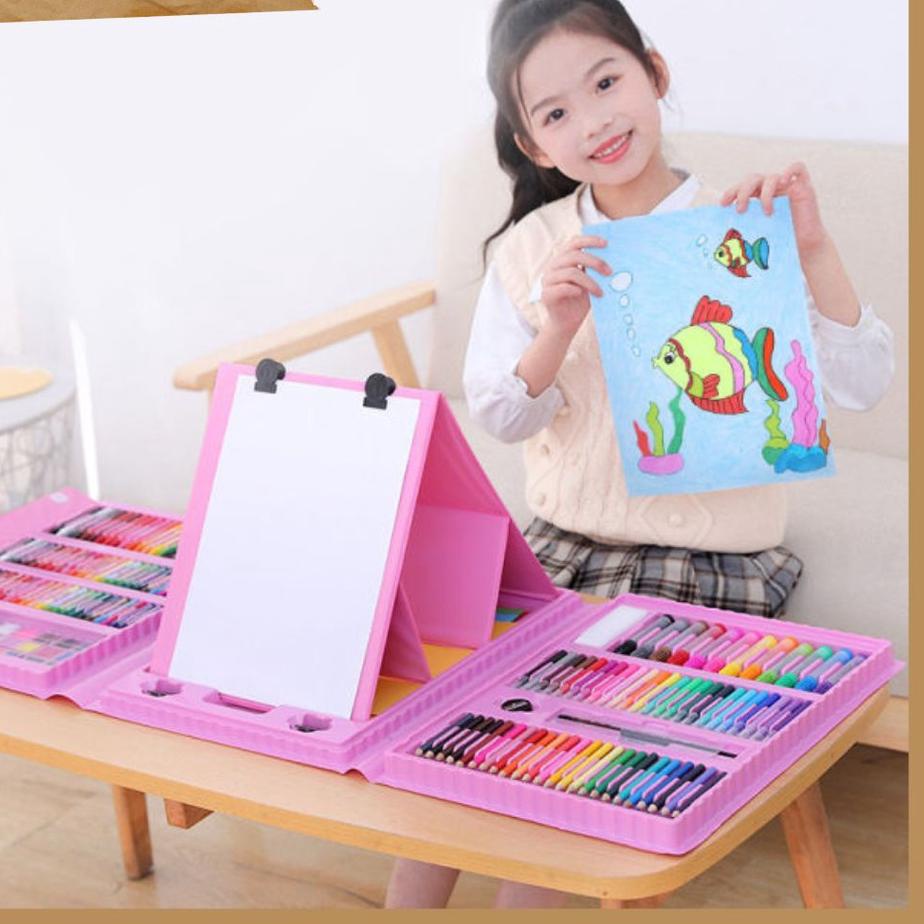 

[BeF㊍] ART SET CRAYON 208pcs PENSIL WARNA Crayon set Warna Pensil Krayon Bisa untuk Hadiah /Diskon.promo