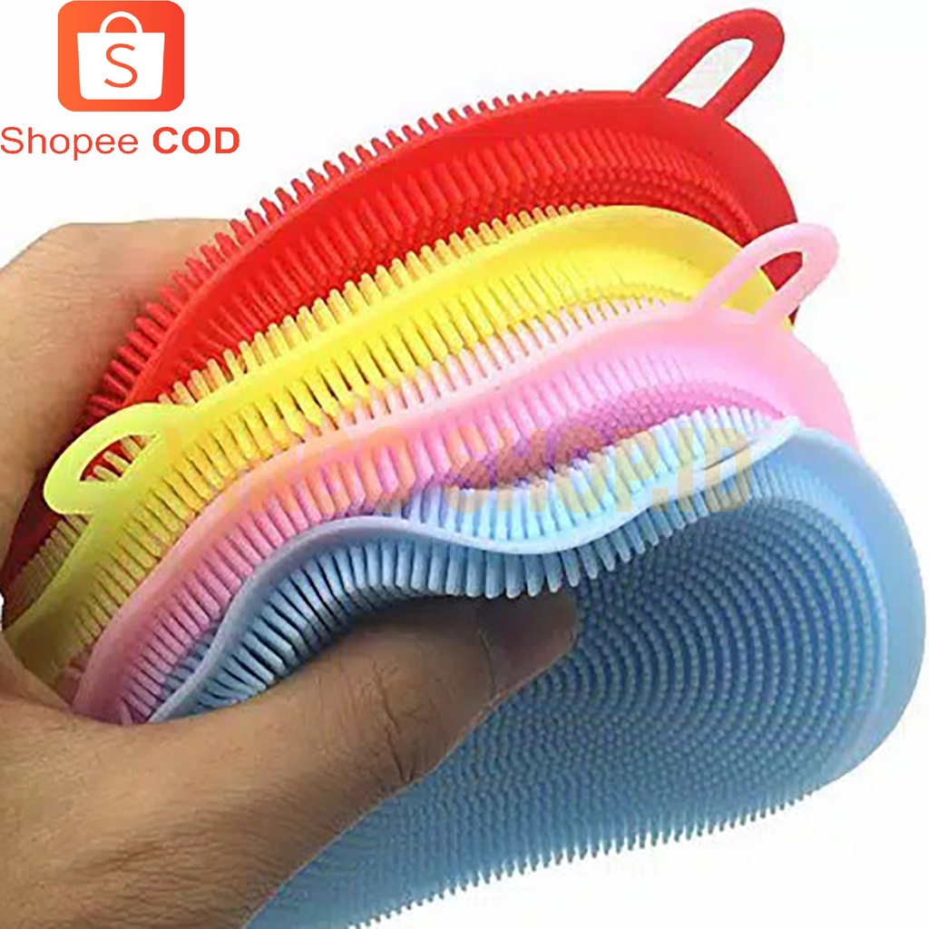 Spons Cuci Piring Silicon Anti Bakteri- Dish Cleaning Brush / Spons Cuci Piring / Perlengkapan Dapur / Cuci Piring / Perlengkapan Rumah / Piring / Spons Cuci Piring Silikon / Silicon / Perlengkapan Cuci Piring