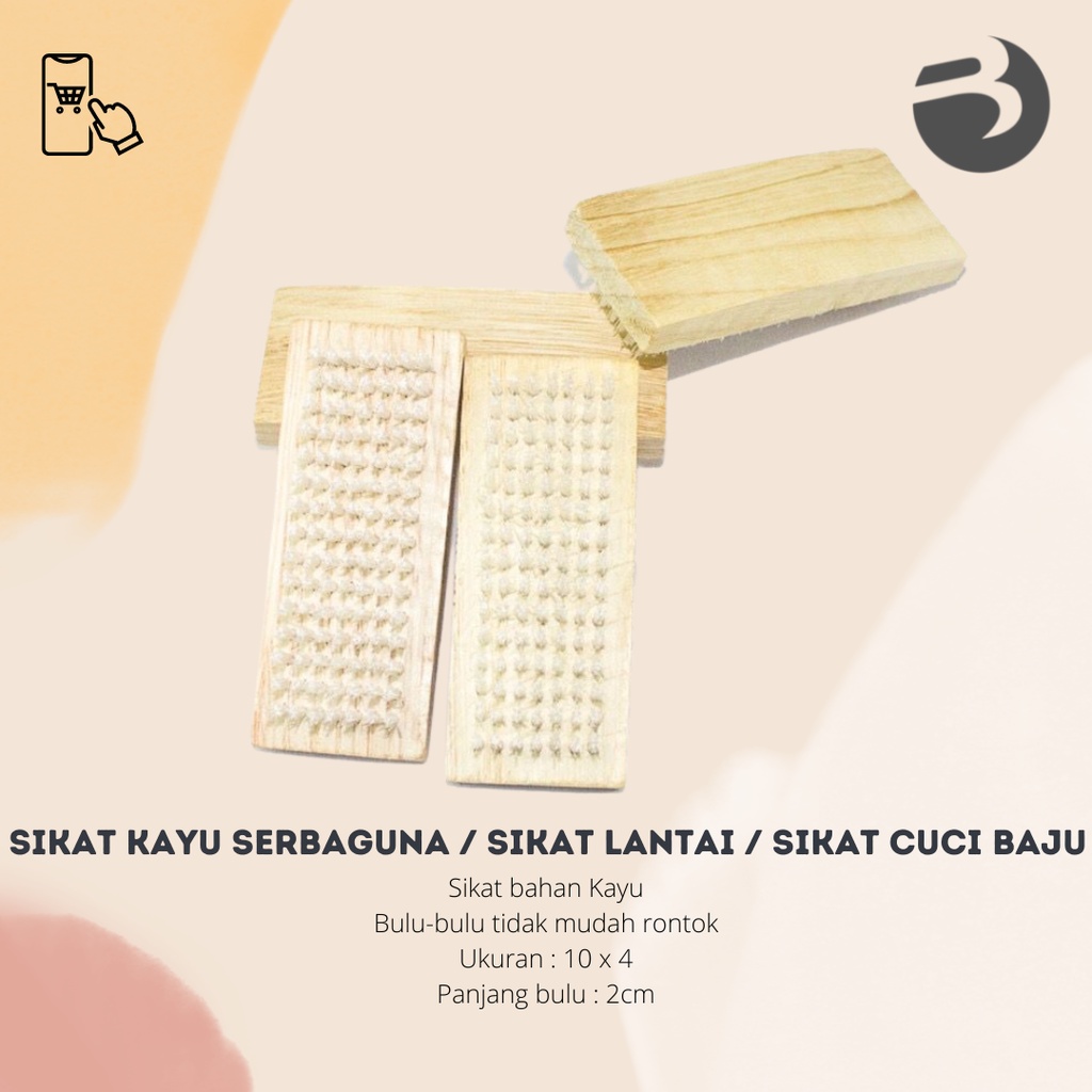 Sikat Kayu Serbaguna / Sikat Lantai / Sikat Cuci Baju