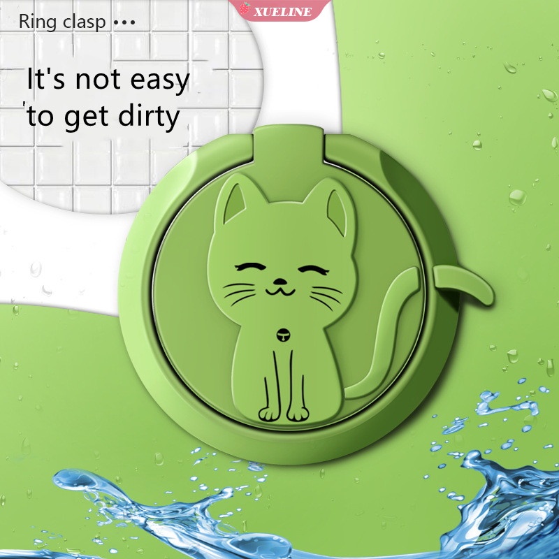 Ring Holder Hp Bentuk Kucing Bahan Metal Bisa Berputar 360