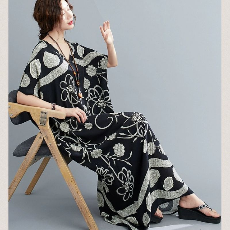 MDLV ~ 91008# Homewear Maxi Dress Daster Maxi Dress Bigsize Dress Oversize Fashion Import