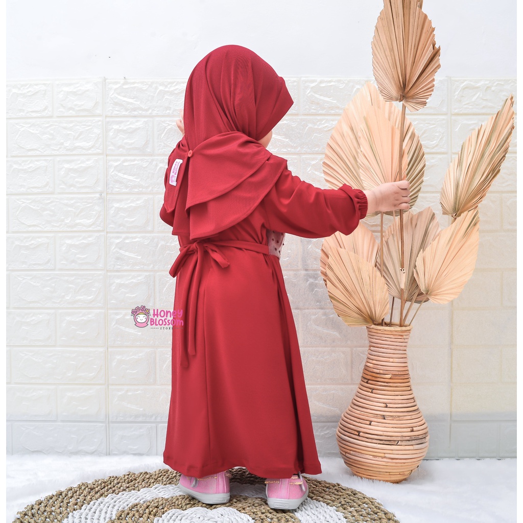 HONEYBLOSSOM gamis bayi perempuan tile organza / gamis bayi cantik alesha 1-5 tahun