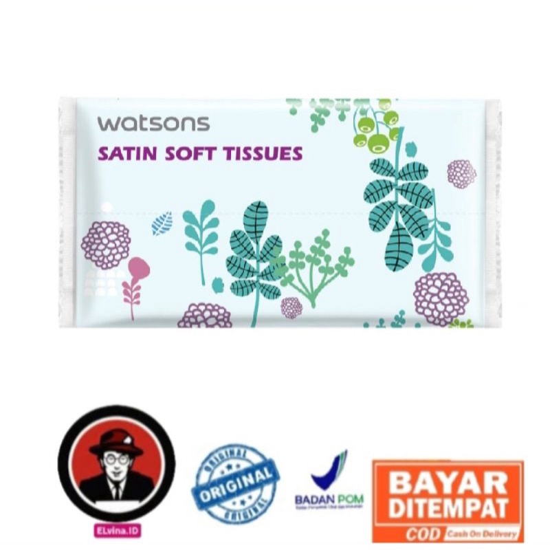 Tissue Kering | Watsons Tissue Satin Soft Isi 60 Lembar