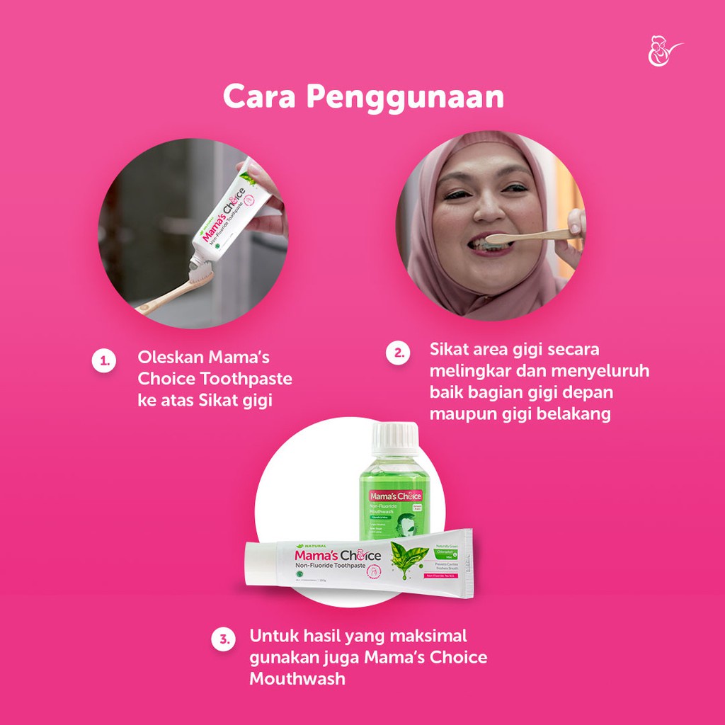 Mama's Choice Toothpaste (Pasta gigi halal tanpa fluoride khusus ibu hamil &amp; menyusui) - 100g