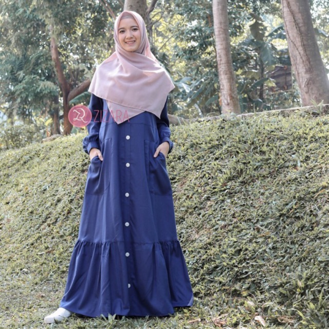 Salima Dress Navy by Zizara