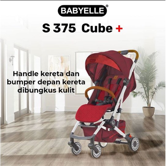 BabyElle S 375 Cube + / Dark Blue + Beige / Grey + Beige / Red / Stroller / Kereta Dorong Bayi