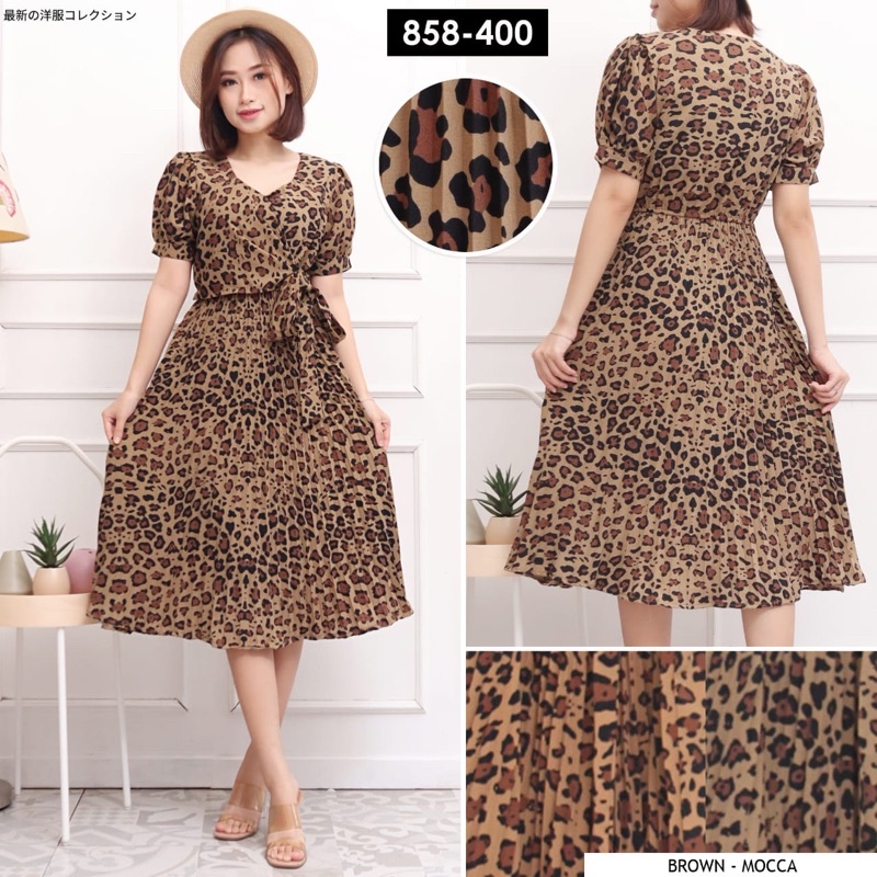 Dress Plisket Leopard 400