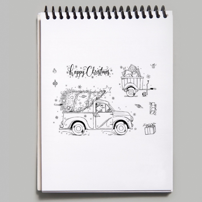 Stempel Segel Bening Bahan Silikon Desain Happy Christmas Untuk Dekorasi Album Foto Scrapbooking