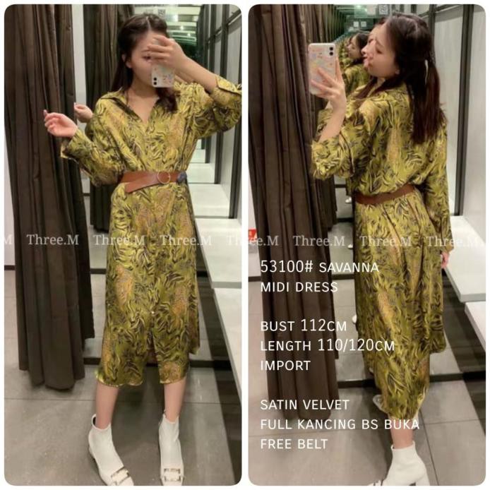 ALICIA SAVANNA MIDI DRESS IMPORT TM 53100