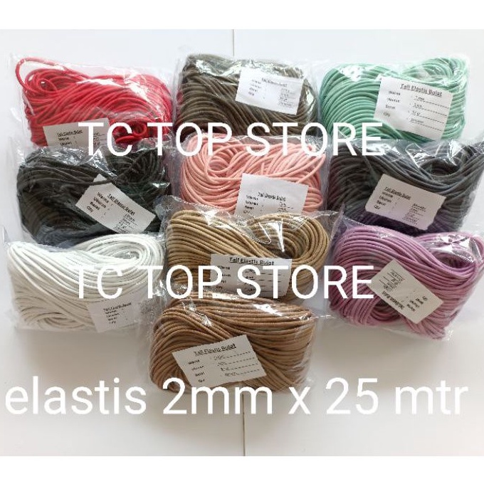 

Tali Elastis 2mm (25 meter) / Tali karet / Tali String