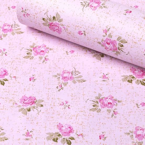 WALLPAPER DINDING MOTIF SHABBY PINK