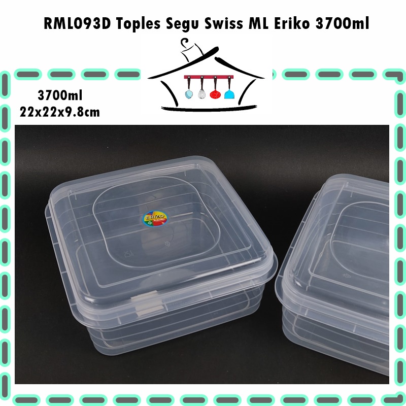 Toples Plastik Segi Swiss ML ERIKO 1500ml/3300ml/3700ml