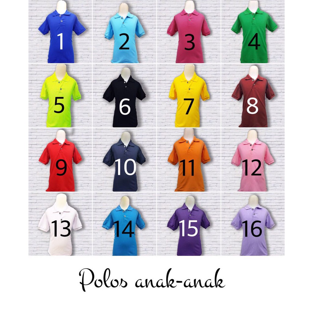 Kaos Polo Anak / Polo Shirt / Lacoste Cotton / Atasan / Baju Anak Murah ( M L XL )