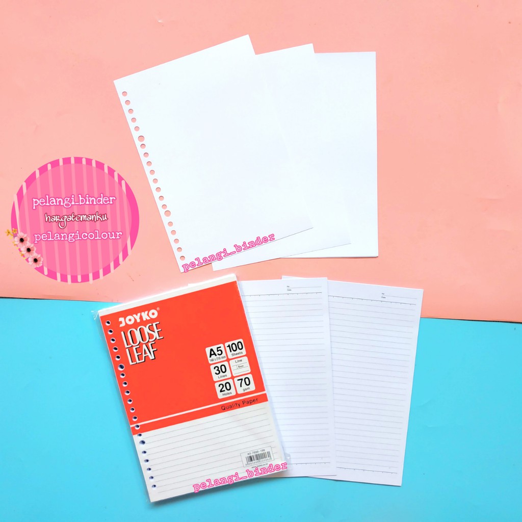 

[A5] Isi Loose Leaf Garis- Isi Binder Polos Putih A5