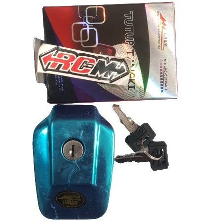 TUTUP TANGKI BENSIN FUEL TANK CAP RXS RX-SPECIAL RXZ YT115 WARNA BIRU BLUE ORI ORIGINAL KAWA