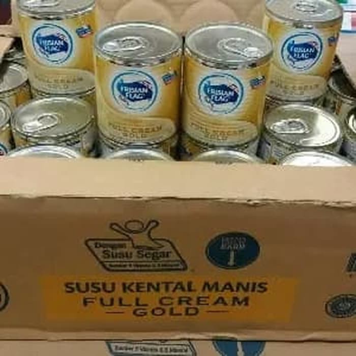 

Susu Bendera Kaleng Frisian Flag Gold 370 gr Isi 48 Pcs / Karton