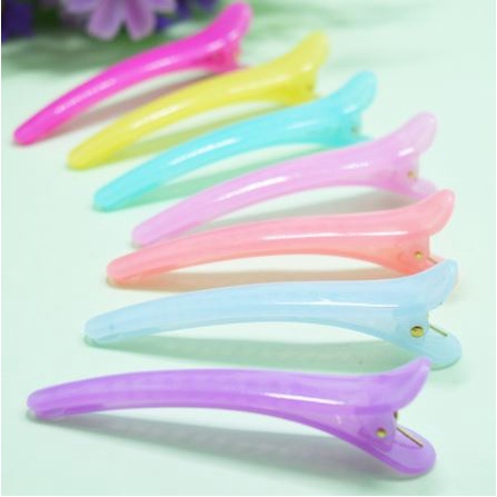 JBK jepit bebek 8 cm plastik jepitan rambut warna-warni colorfull hitam