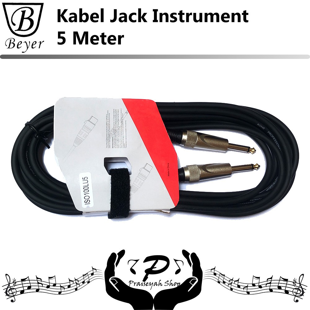 Kabel Jack 5 Meter Instrument Musik Gitar Bass Keyboard Low Noise