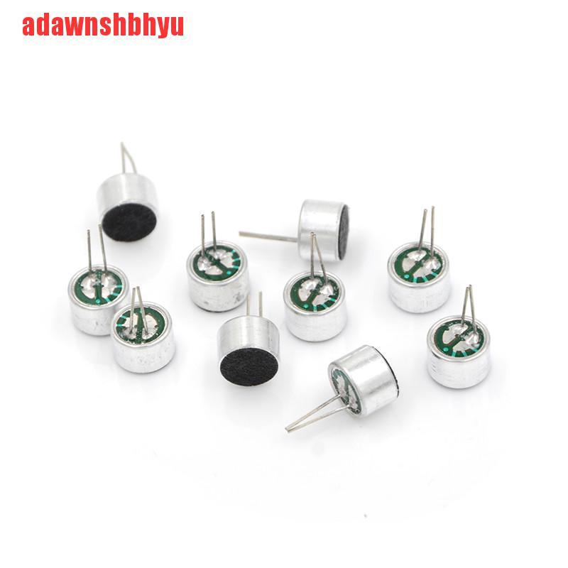 10pcs Kapsul Mic Elektrik Mini Dengan 2 Pin