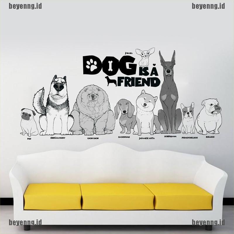 Bey Stiker Dinding Gambar Anjing Tulisan Dog Is A Friend Untuk Dekorasi Rumah