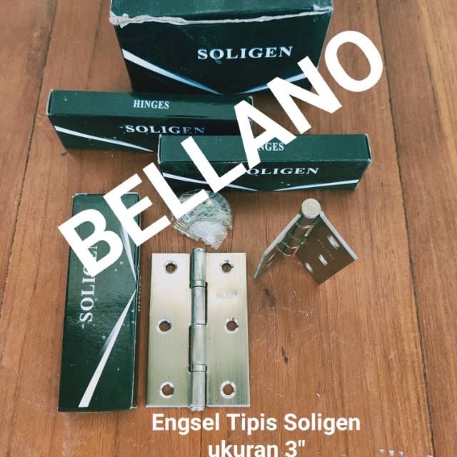 Engsel Tipis merk Soligen ukuran 3&quot;