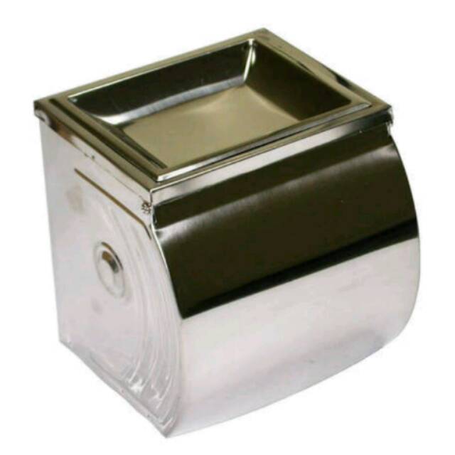 Tempat tissue asbak stainless hitam / black