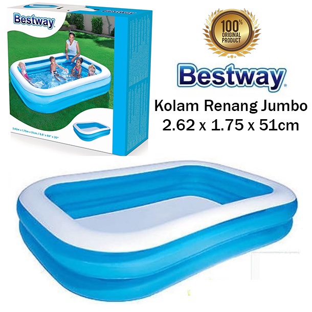 Kolam Renang Anak Bestway Kolam Renang Besar Jumbo Kotak Family Pool