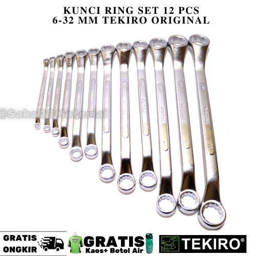 Promo Kunci Ring Set 6-32 MM Tekiro Original Terbaru / Kunci Ring 6-32 mm / Kunci RIng Pas 6 32 mm /