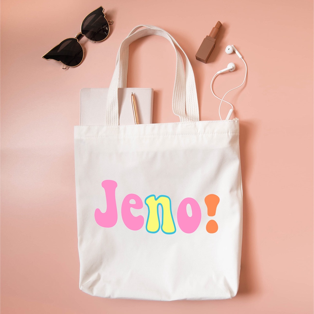 NCT DREAM /TOTE BAG Kanvas Bergambar Tulisan Nama NCT Dream Korean Fashion Wanita / tas belanja