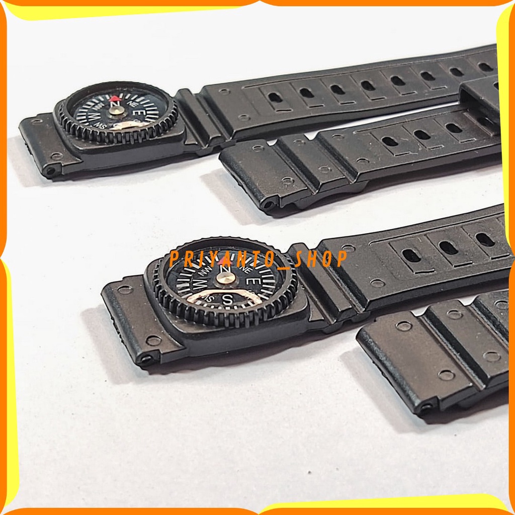 STRAP TALI JAM TANGAN RUBBER KARET CASIO 20MM CALCULATOR CA 53 CA53 RUBBER WATCH BEND TERMURAH MODEL KOMPAS