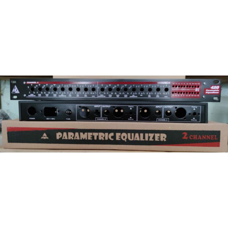 BOX PARAMETRIK EQUALIZER 2 CHANNEL 420