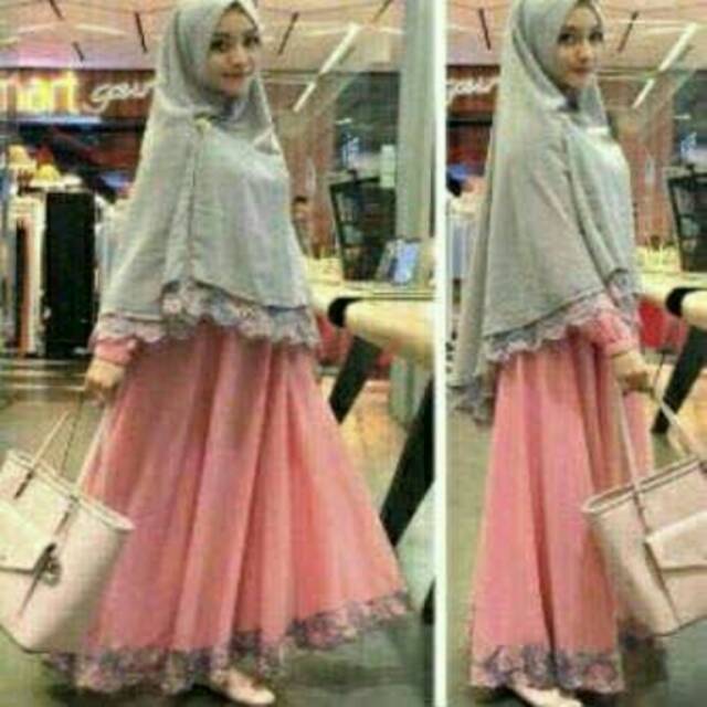 Baju Muslim Wanita Gamis Maxi Maudy Syari