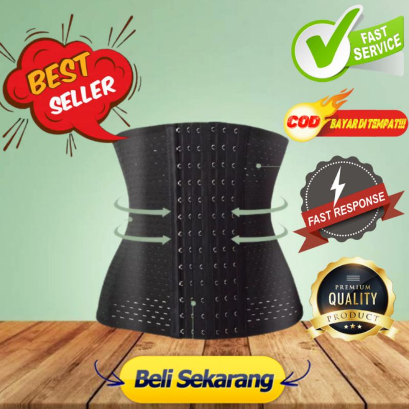 BESTSELLER Korset Pelangsing Badan Stagen Pengecil Perut Buncit Corset Peramping Lemak Wanita