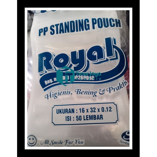 Plastik Standing Pouch ROYAL 16x32