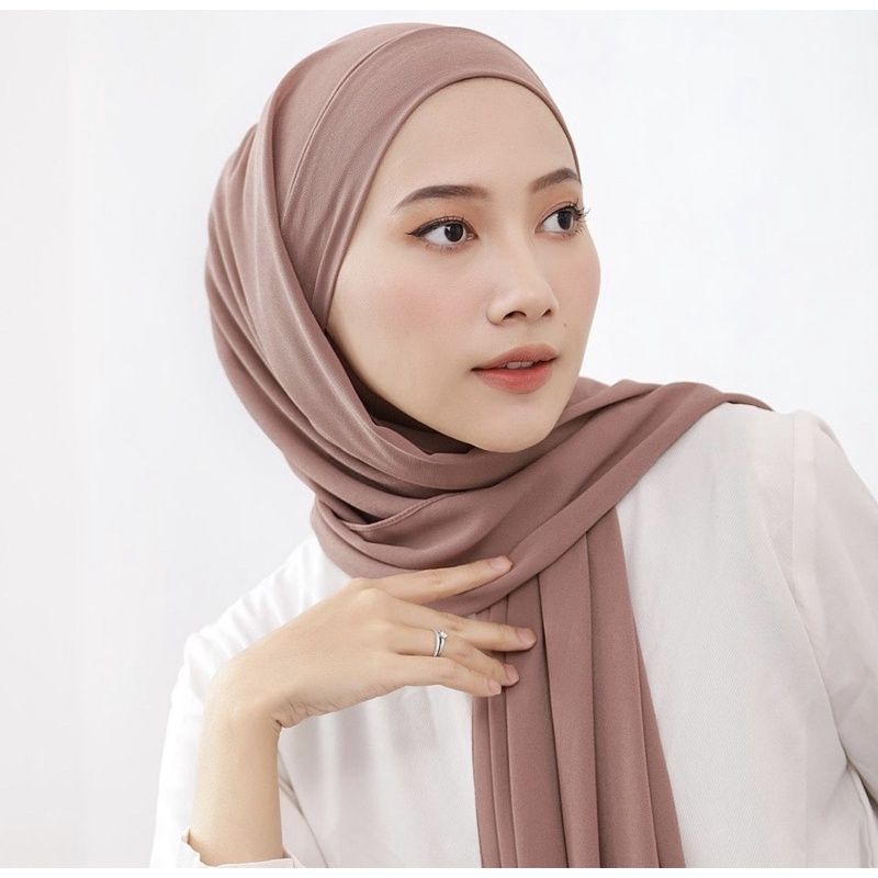 (BISA COD) Pasmina Instant bando Melayu Ceruty Babydoll ukuran 180 x 750/ Pashmina Instant Melayu