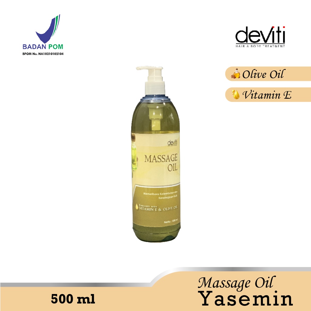 Deviti Massage Oil Yasmine Perawatan Tubuh Minyak Pijat Rileksasi 500Gr