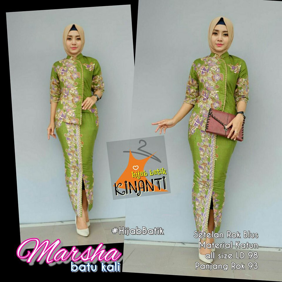 Stelan Kebaya Kirana Monochrom Asmat Kebaya Batik Grosir Modern