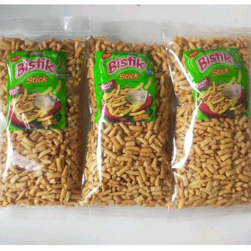 Bistik snack garlic/bawang jadul bentuk stik kiloan 230gr