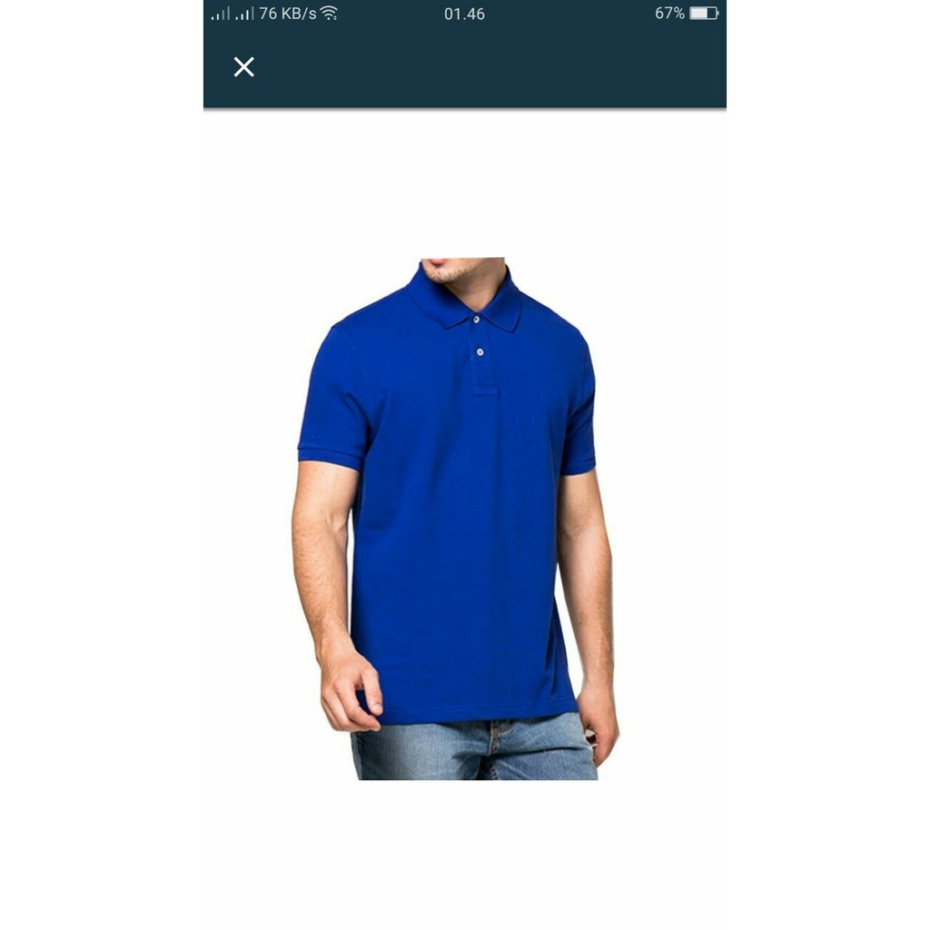 kaos pria polo wangki biru bca
