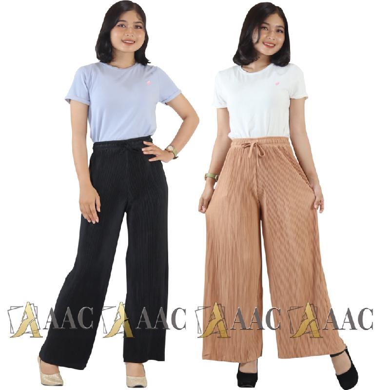 Celana Kulot Plisket Lidi / Kulot Lidi Plisket / Celana Panjang Perempuan / stick culottes / stick pants / long pants