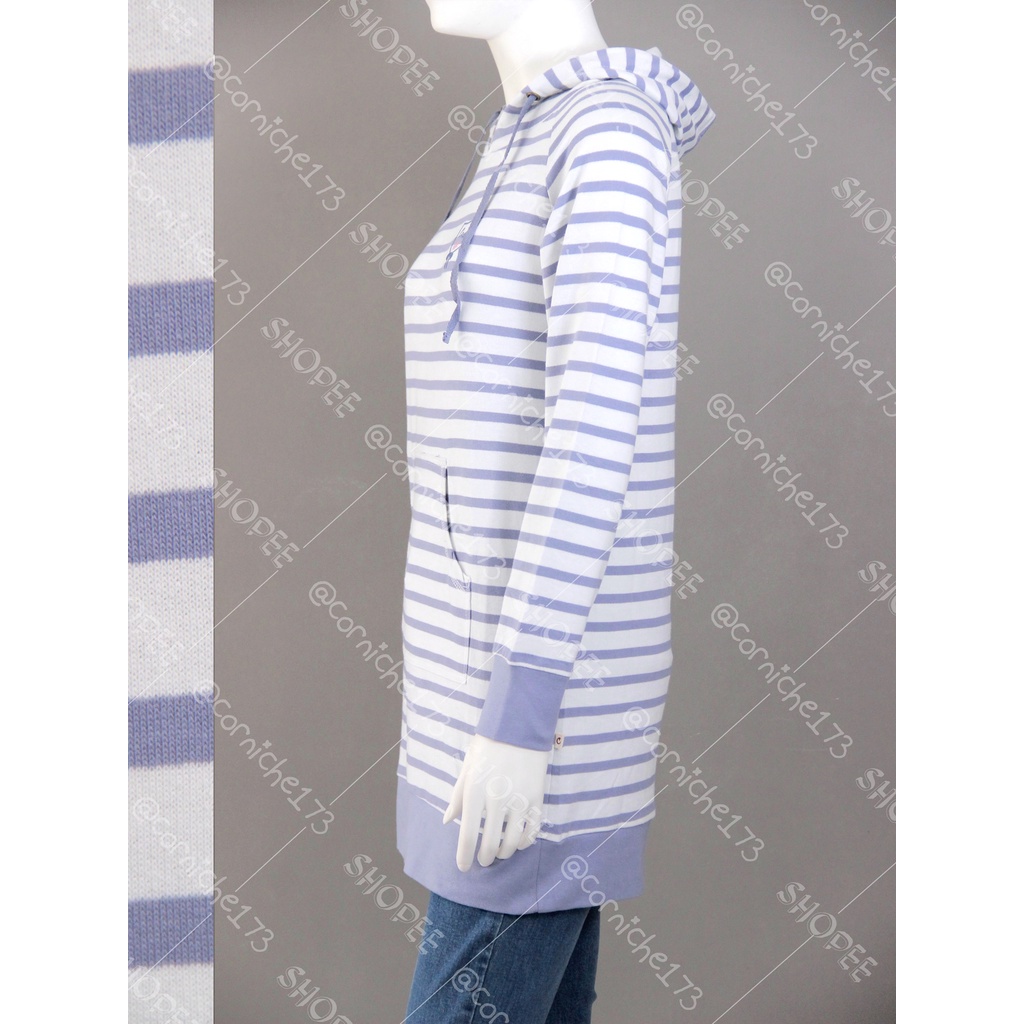 Corniche Preppy Sweater Putih Ungu Muda - TK231378