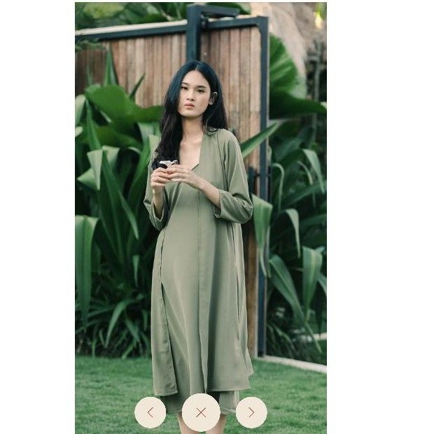 Obet Store - CLARYN THE LABEL Valencia Set Outer Moss Green READY MURAH