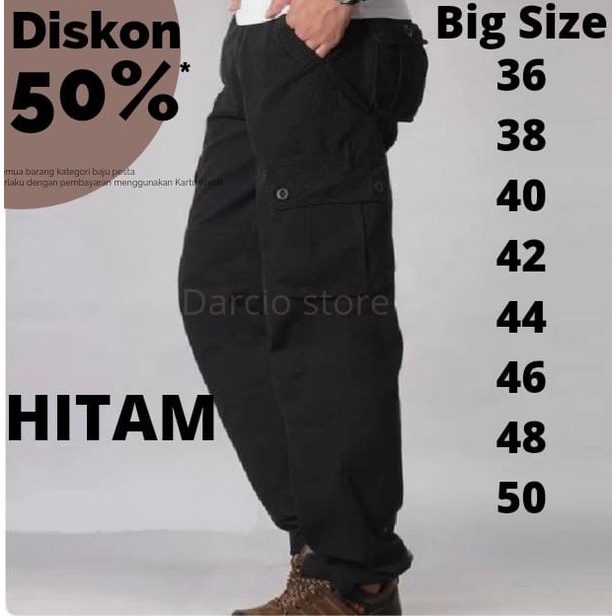 Celana Panjang Pria/Celana Cargo Big Size 36-48/COD BAYAR DI TEMPAT/Celana Pria Jumbo/Celana Pria/celana panjang pria big Size