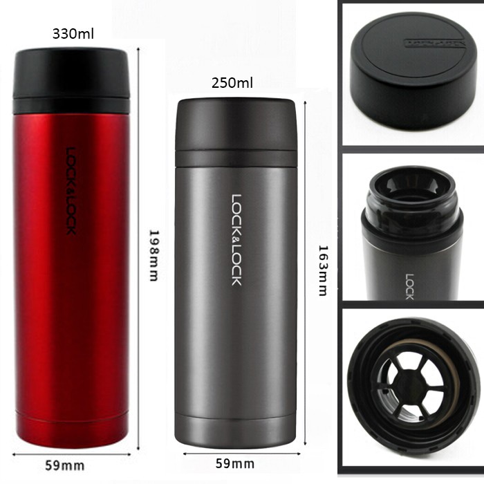 Lock n Lock Exclusive New Compact Tumbler 250ml 330ml / Botol Minum Termos Murah Lock n Lock LHC4133B LHC4134S