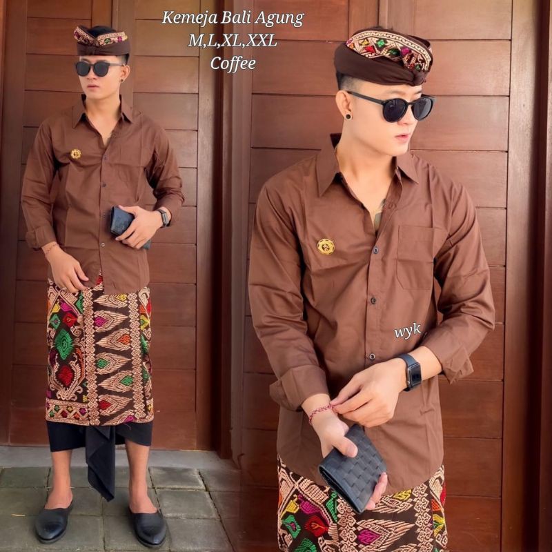 Kemeja Bali Agung/Kemeja Pria/Pakaian Adat Bali